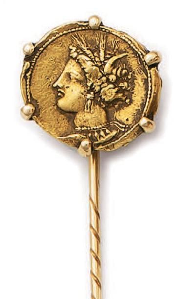 ZEUGITANE, Carthage (350-320) Stratère d'or de deux drachmes et demi (9,22 g) à la...