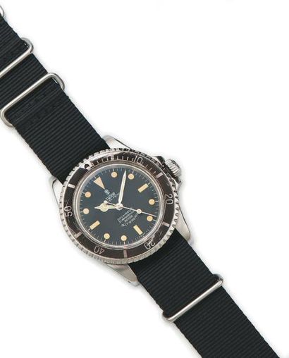 TUDOR 7016/0 Oyster Prince Submariner acier sans bracelet. Cadran noir "A la Rose...