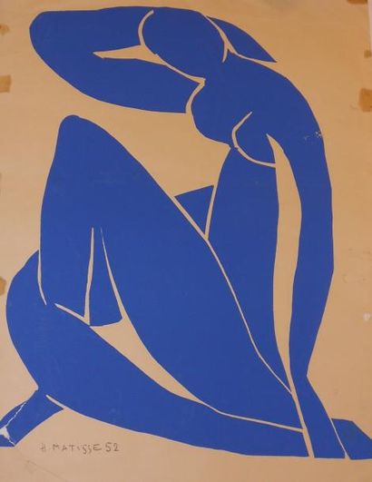 MATISSE Henri (d'apres), MATISSE Henri (d'après),
Nu agenouillé, 1952
Lithographie...