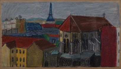 MANGEOL Maiten, 1903-2003, MANGEOL Maiten, 1903-2003,
Vue de Paris, 1967
Pastel (restauration),...