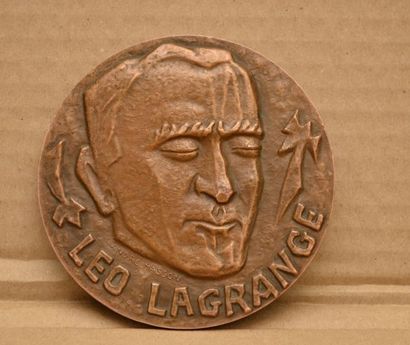 MASSON Andre, 1896-1987, MASSON André, 1896-1987, 
Léo Lagrange
Médaille en bronze...