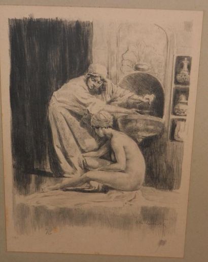 LUNOIS Alexandre, 1863-1916, LUNOIS Alexandre, 1863-1916,
La toilette
Lithographie...