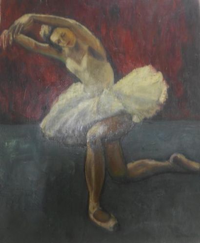 MANGEOL MAITEN, 1903-2003 La ballerine Huile sur toile, signée en bas à droite, 55...