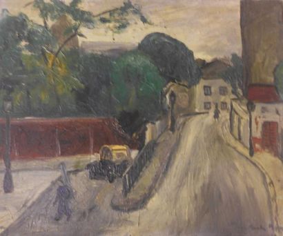 MANGEOL MAITEN, 1903-2003 La rue montante Huile sur toile, signée en bas à droite,...
