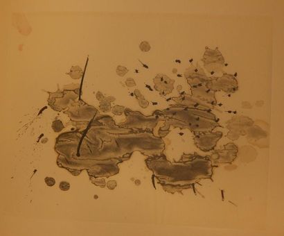Joan Miro Tracé sur l'eau, 1963 Album d'aquarelles reproduites sur Onion Skin du...