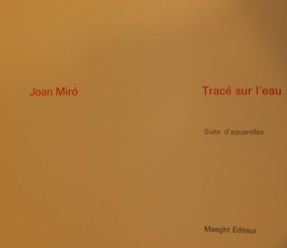 Joan Miro Tracé sur l'eau, 1963 Album d'aquarelles reproduites sur Onion Skin du...