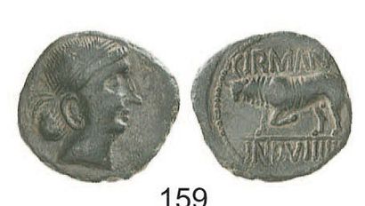 null BELGIUM. Bronze gallo-romain "GERMANV(S)-INDVTILLI" au taureau chargeant à gauche....