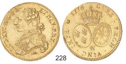 null IDEM. Double louis au buste habillé,1776 Montpellier. G 362. Rare (5027ex.)...