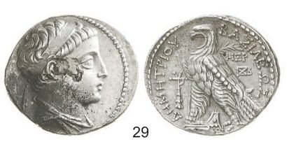 null GRECE. Syrie, DémetriusII (130-125). Tétradrachme au buste du roi. R/Aigle sur...