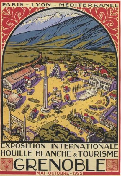 BRODERS ROGER Exposition internationale Houille Blanche & tourisme 1925 entoilée...