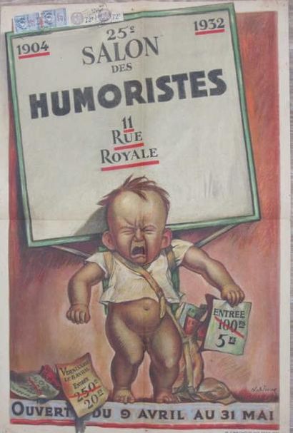 FAIVRE Abel Salon des Humoristes 1904-1932 non entoilée 39 x 59 cm