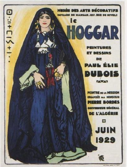 DUBOIS Paul-Elie Le Hoggar Musée des Arts Décoratifs 1929 entoilée très bon état...