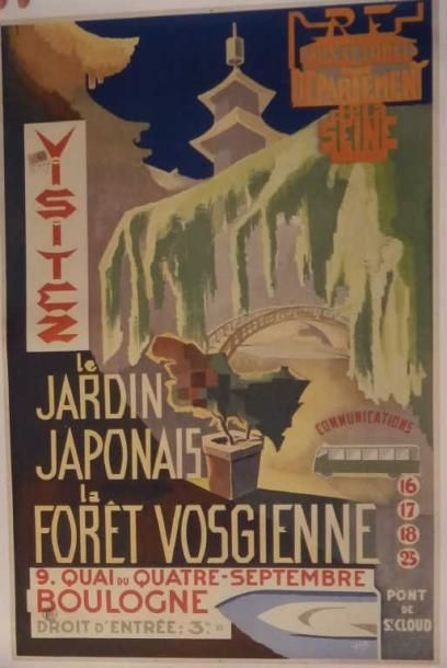 MAB. Le Jardin Japonais la Forêt Vosgienne 9 quai du 4 septembre Boulogne Seine entoilée...