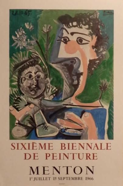 null 3 Affiches de galeries: messages bibliques 1977 (Chagall)- 6 ème biennale de...