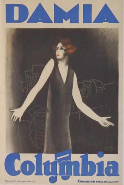 COLIN PAUL Damia 1930/ entoilée 40/x 60/cm très bon état