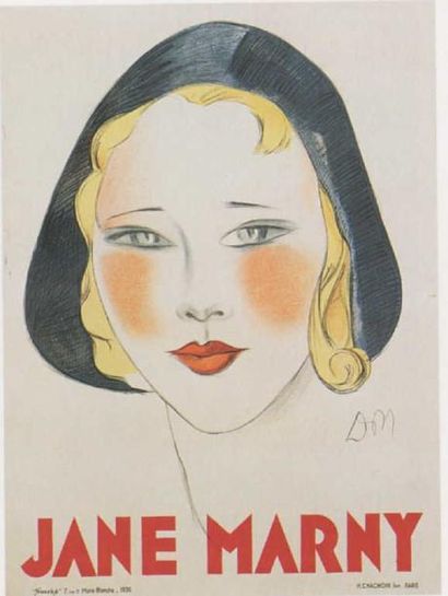 DON Jean Jane Marny 1930/ non entoilée 120x 160/cm