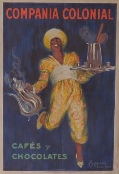 CAPPIELLO LEONETTO Compania Colonial Cafés y chocolate 1924 at. Devambez 32 x 47...