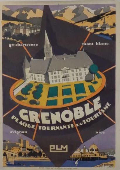 DARBEY Grenoble 1928 non entoilée 76 x 105 cm