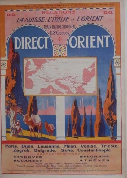 PINCHON Direct Orient relations avec Suisse Italie Orient - wagons-lits 10/exemplaires...