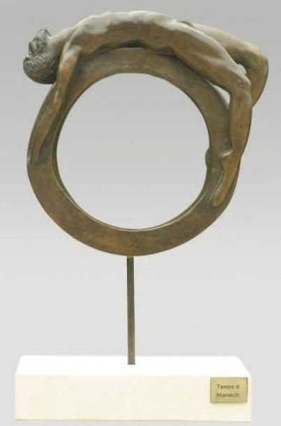 MANECH Muriel, CORDONNIER-VOISIN, née en 1960 Temps 2 Sculpture en bronze, signée...