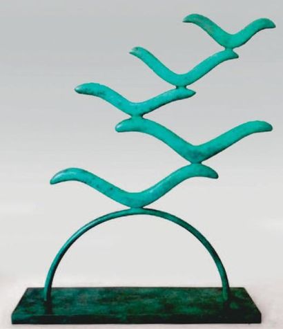 SAUTHIER DUCATILLON Mathilde, née en 1953 L'Envol Sculpture en bronze, signée sur...