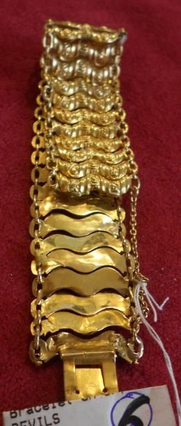 null Bracelet plat en or jaune (accidents et restaurations)
17 g 

