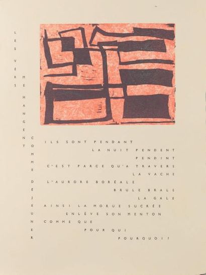 HAUSSMANN (Raoul) Poèmes et bois. Degré quarante et un. [Paris, 1961]. In-folio,...