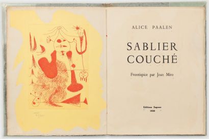 PAALEN (Alice) Sablier couché. S.l., Éditions Sagesse, 1938. In-8, cousu d'un fil...