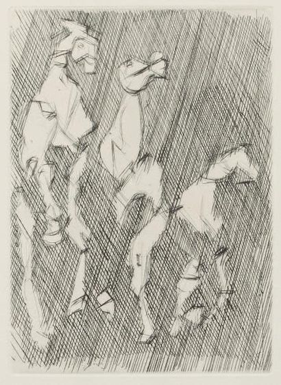 TZARA (TRISTAN) Miennes. Paris, Imprimerie Caractères, 1955. In-4, en feuilles, cou...