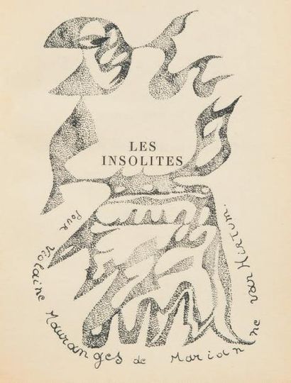 VAN HIRTUM (Marianne) Les Insolites. Proses&poèmes. Paris, NRF, Gallimard, 1956....