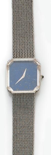 VACHERON&CONSTANTIN Montre de dame octogonale en or blanc 18K (750/1000e). Bracelet...