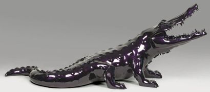 Richard Orlinski Born Wild Sculpture en résine peinte en violet n° 6/ 8 (très petits...