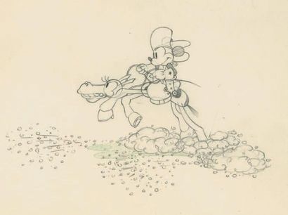 null TWO-GUN MICKEY Studio Disney, 1934. Très beau dessin d'animation de Mickey à...