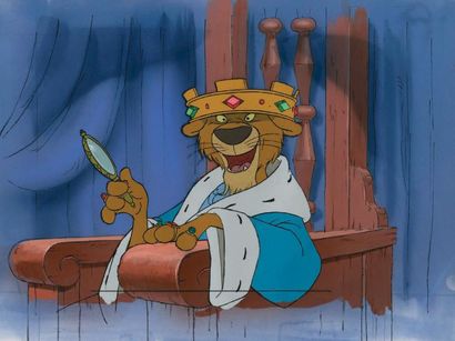 null ROBIN DES BOIS (Robin Hood) Studio Walt Disney 1973. Cellulo du Prince Jean...