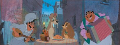 null LA BELLE ET LE CLOCHARD (Lady and the Tramp) Studio Walt Disney, 1955. Quatre...