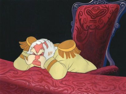 null CENDRILLON (Cinderella) Studio Walt Disney 1950. Cellulo du roi sur une reproduction...