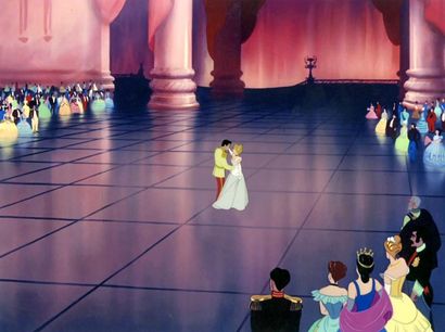 null CENDRILLON (Cinderella) Studio Walt Disney 1950. Cellulo de Cendrillon dansant...