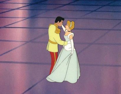 null CENDRILLON (Cinderella) Studio Walt Disney 1950. Cellulo de Cendrillon dansant...