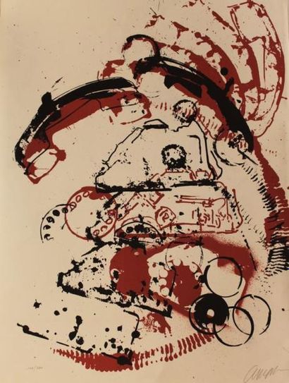ARMAN Fernandez, 1928-2005 Compositiuon Lithographie, signée en bas à droite, numérotée...