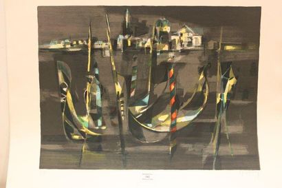 MOULY Marcel, 1918-2008 Venise Lithographie, signée en bas à droite, justifiée EA...