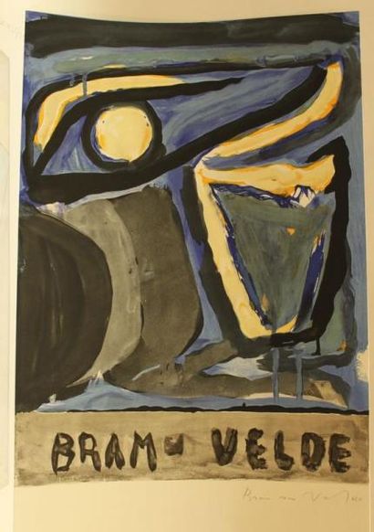 Van VELDE Bram, 1895-1981 Composition Lithographie, signée en bas à droite, 75 x...