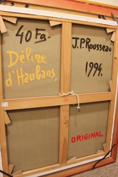 ROUSSEAU Jean-Pierre, né en 1939 Délire d'Haubans, 1994 Huile sur toile, signée en...