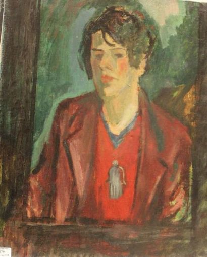 SIMON Robert, 1888-1961 Jeune femme brune à la main de Fatma, 1942 Huile sur toile,...