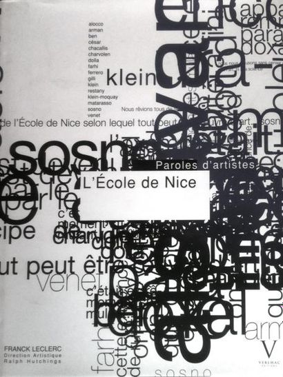 L'ECOLE DE NICE () LIVRE VERLHAC EDITIONS 2010 Franck Leclerc, direction artistique...