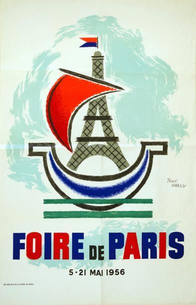 JEAN CARLU (1900-1997) Affiche. Foire de Paris 1956 - 118 x 79 cm