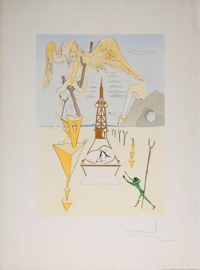 Salvador DALI (1904-1989) Lithographie signée au crayon - 76 x 57 cm