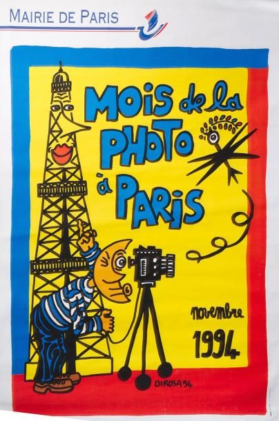 Hervé DI ROSA (1959-) Affiche en sérigraphie "Mois de la photo", Paris, 1994 - 160...