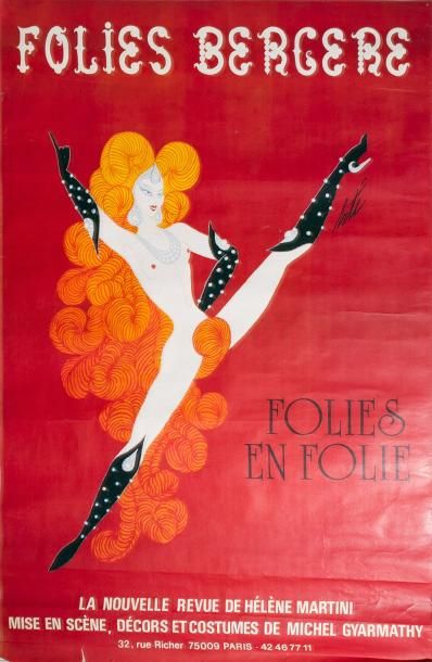 Romain de Tirtoff ERTE (1892-1990) Affiche FOLIES BERGERE "Folies en folie" - 145...