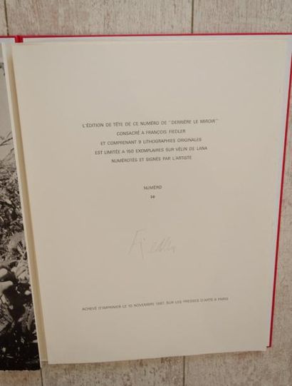 FRANCOIS FIEDLER (1921-2001) Edition de tête de "Derrière le miroir" comprenant 9...