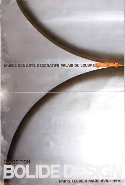 Piero Fornasetti (1913-1988) Sérigraphie en deux panneaux "Bolide design", printemps...